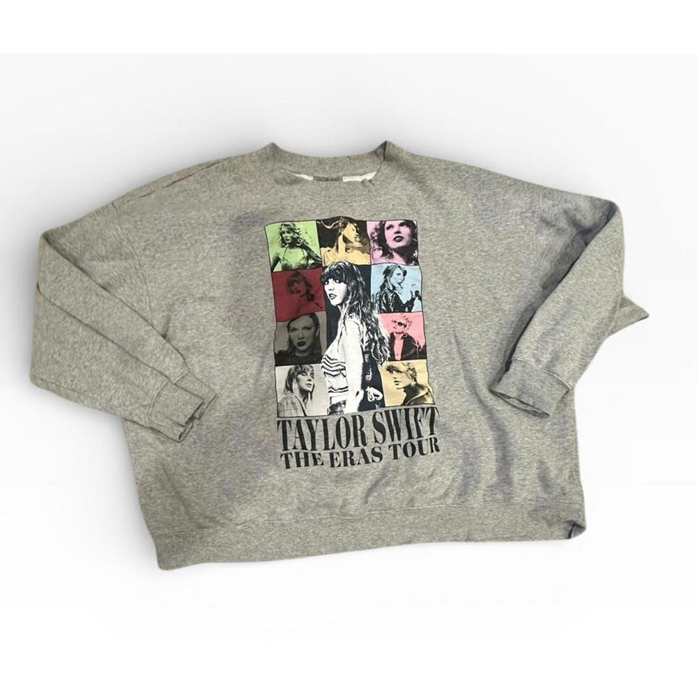 Taylor Swift The Eras Tour Crewneck Sweatshirt Gray Women’s L